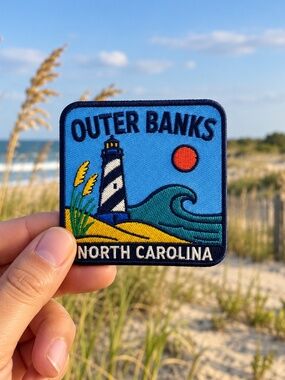 Outer Banks Patch – North Carolina Lighthouse Embroidered Iron-On 3 Inch